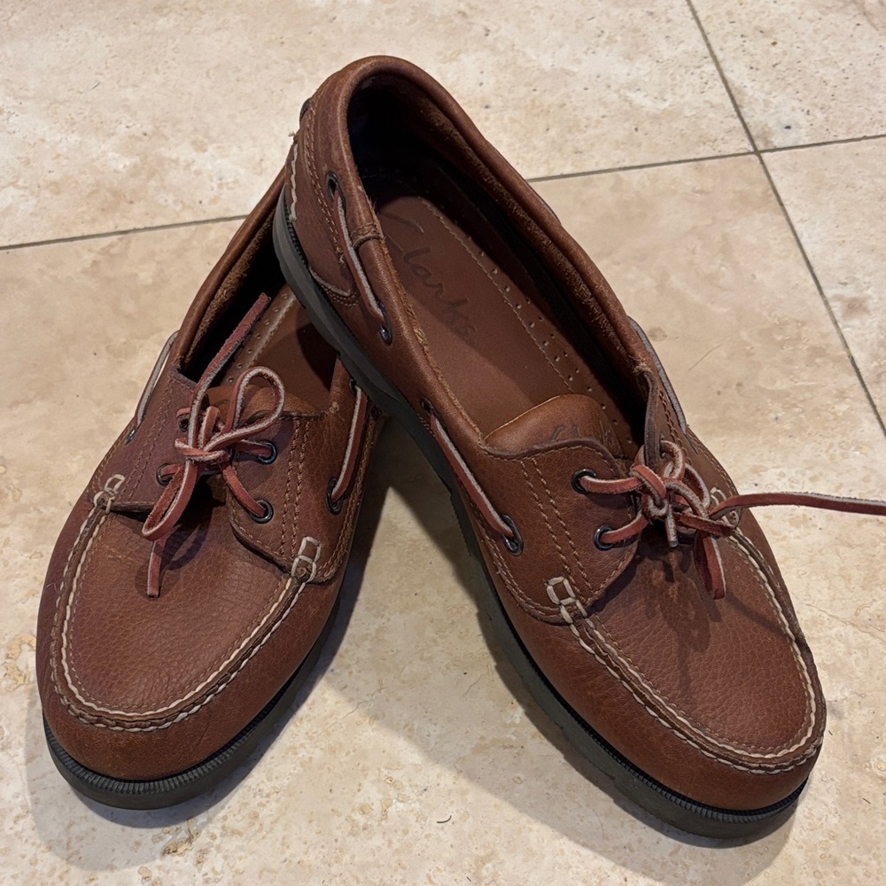 Clarks Leather Boat Shoes